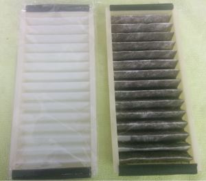 Clean and Dirty Aston Martin DB9 Cabin Air Filters