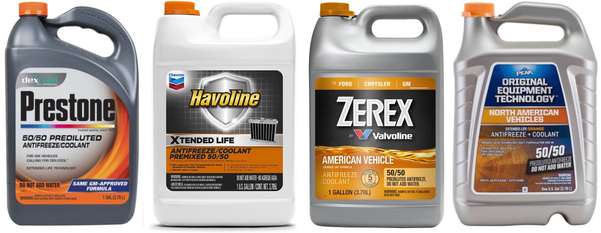 Zerex 6 Gallons Coolant Antifreeze Orange Dex Cool 50/50 Prediluted 6 x 1  Gallon